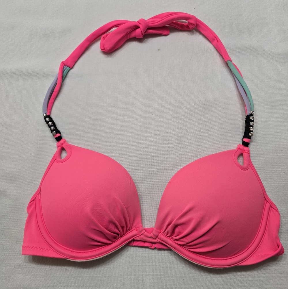 Victoria's Secret Vintage Y2K halter Style Bikini Swim Top Size 32 C